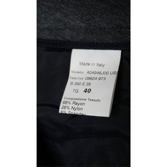 Peserico Straight Leg Rayon Blend Dress Pants Women's IT 40 US 4 Gray Made in It - Picture 6 of 7